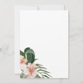 Tropische Aloha Baby Shower Uitnodiging (Achterkant)