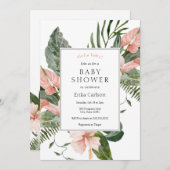 Tropische Aloha Baby Shower Uitnodiging (Voorkant / Achterkant)