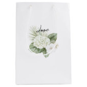 Tropische Aloha Beach Hydrangea Bloemen Huwelijk Medium Cadeauzakje (Voorkant)
