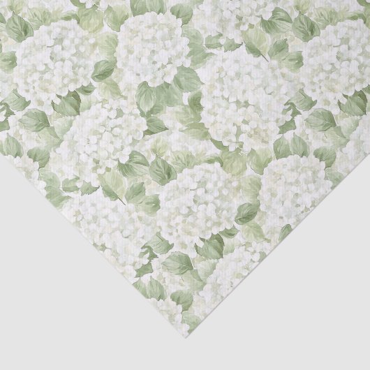 Tropische Aloha Beach Hydrangea Bloemen Huwelijk Tissuepapier (Detail)