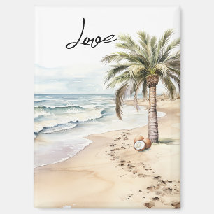 Tropische Aloha Beach Kokosnoten Palm Tree Magneet