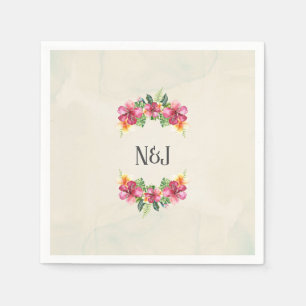 Tropische Aloha Bloemen Floral Botanische Luau Par Servet