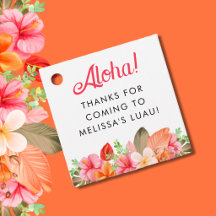 Tropische Aloha Bloemige Verjaardags Luau Feest 