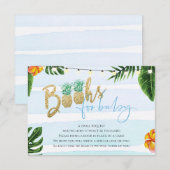 Tropische Aloha Boy Baby shower boekt voor Baby Ka Kaart (Voorkant / Achterkant)