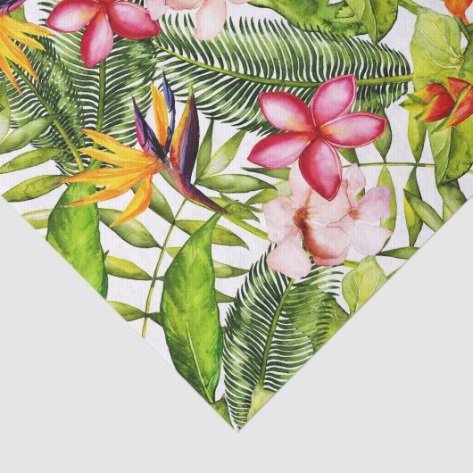Tropische Aloha exotische Oerwouden bloemen Tissuepapier (Detail)