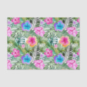 Tropische Aloha exotische Oerwouden bloemen Tissuepapier (Voorkant)