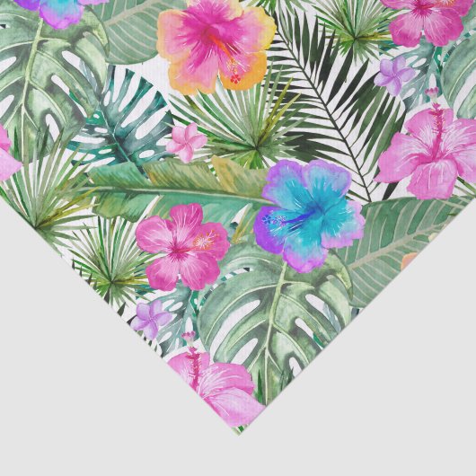 Tropische Aloha exotische Oerwouden bloemen Tissuepapier (Detail)