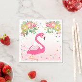 Tropische Aloha Flamingo Papier Servetten Verjaard (Insitu)