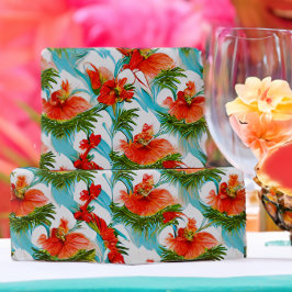 Tropische Aloha Floral Botanische Waterverf Cadeaupapier