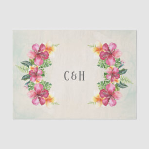 Tropische Aloha Flowers Floral Botanical Wedding Tissuepapier
