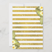 Tropische Aloha Groen Gouden Ananas Verjaardag Kaart (Achterkant)