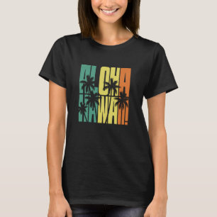 Tropische Aloha Hawaii Sunset Palmbomen T-shirt