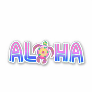 Tropische Aloha Hawaiian Zee Turtle Sticker