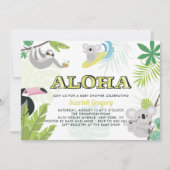 Tropische Aloha Koala Baby Shower Uitnodiging (Voorkant)