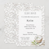 Tropische Aloha Kokosnoot Bloem Verjaardag Kaart (Voorkant / Achterkant)