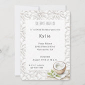 Tropische Aloha Kokosnoot Bloem Verjaardag Kaart (Voorkant)