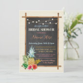 Tropische Aloha Lights Chalk Vrijgezellenfeest Uit Kaart (Staand voorkant)