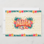 Tropische Aloha Luau Afstuderen Party Foto Kaart (Achterkant)