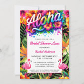 Tropische Aloha Luau Bruidsfeest Kaart (Voorkant)