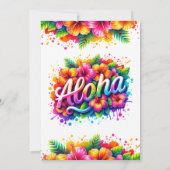 Tropische Aloha Luau Bruidsfeest Kaart (Achterkant)
