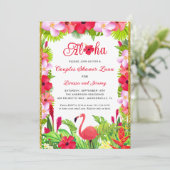 Tropische Aloha Luau koppels huwelijksdouche Kaart (Staand voorkant)