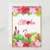 Tropische Aloha Luau verjaardag Luau uitnodiging (Achterkant)
