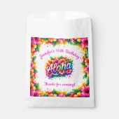 Tropische Aloha Luau verjaardagsfeestje Bedankzakje (Voorkant)