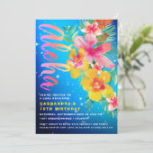 Tropische Aloha Luau verjaardagsfeestje Kaart (Staand voorkant)