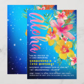 Tropische Aloha Luau verjaardagsfeestje Kaart (Voorkant / Achterkant)