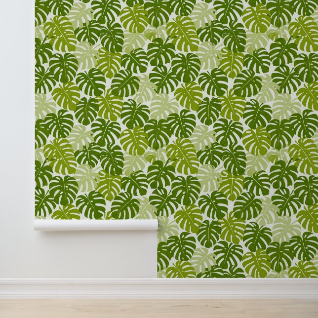 Tropische aloha print behang (Applicatie)