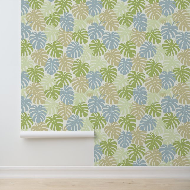 Tropische aloha print behang (Applicatie)