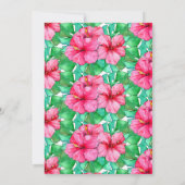 Tropische Aloha roze Hibiscus 1e verjaardag Kaart (Achterkant)
