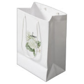 Tropische Aloha Strand Hydrangea Bloemige Bruiloft Medium Cadeauzakje (Voorkant Gekanteld)