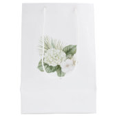 Tropische Aloha Strand Hydrangea Bloemige Bruiloft Medium Cadeauzakje (Achterkant)