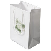 Tropische Aloha Strand Hydrangea Bloemige Bruiloft Medium Cadeauzakje (Achterkant Gekanteld)