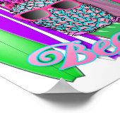 Tropische Aloha strandt vun Surfende ananas Poster (Hoek)