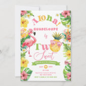 Tropische Aloha Twee lieve luau feestdag verjaarda Kaart (Voorkant)