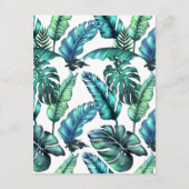 Tropische Aloha Zomer Strand Bruiloft Gast Details Informatiekaartje (Achterkant)