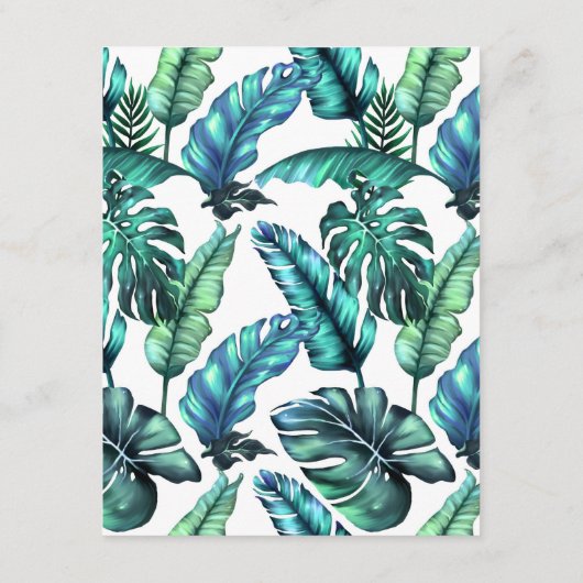 Tropische Aloha Zomer Strand Bruiloft Gast Details Informatiekaartje (Achterkant)