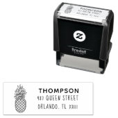 Tropische anananas Aangepaste naam Terug Adres Zelfinktende Stempel (In situ)