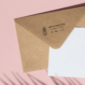 Tropische anananas Aangepaste naam Terug Adres Zelfinktende Stempel