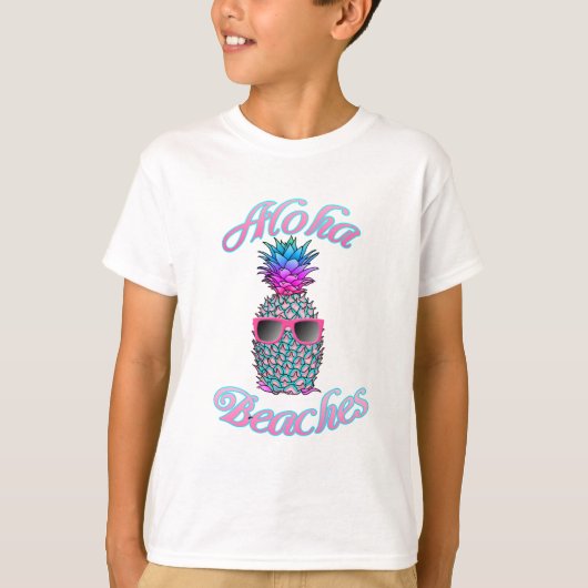 Tropische anananas Aloha T-shirt (Voorkant)