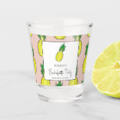 Tropische anananas Bachelorette Weekend Party Shot Glas (Voorkant)