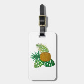 Tropische anananas bagagelabel (Voorkant verticaal)