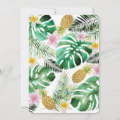 Tropische anananas Birthday Invitation Kaart (Achterkant)