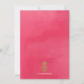 Tropische anananas Bridal Shower Invitation, White Kaart (Achterkant)