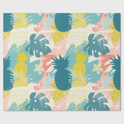Tropische anananas cadeaupapier (Vlak)