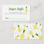Tropische anananas Diaper Raffle Informatiekaartje (Voorkant / Achterkant)