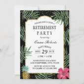 Tropische anananas Elegant Beach Retirement Kaart (Voorkant)