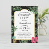 Tropische anananas Elegant Beach Retirement Kaart (Staand voorkant)